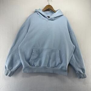 Ninth Hall Fundamentals Sweatshirt Men's XL Blue Boxy Faded Distressed Logo